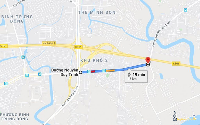 Đường Nguyễn Duy Trinh trên map